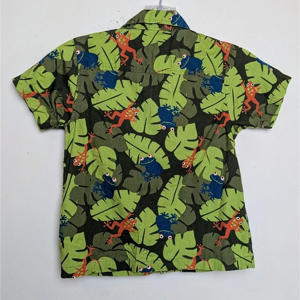 Gymboree Jungle Explorer Tree Frogs Friends Button Up 2012 Boys Size‎ 4T